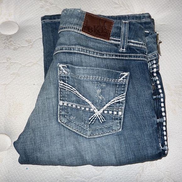 BKE Denim - BKE Denim Stella Boot Stretch-Light/Medium Wash-Light Distressing